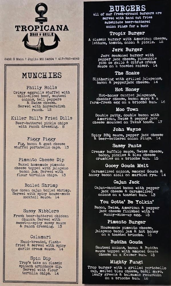 Tropicana Bar & Grill Menu image 4